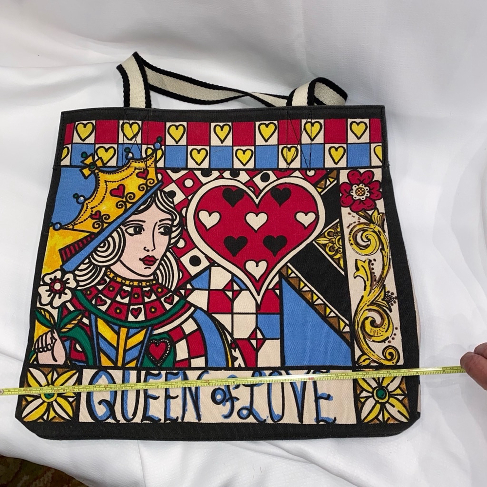 Brighton Queen of Love Forever Tote Bag Multicolor Large Size 14”L x 15”H x 8”W - Picture 9 of 14